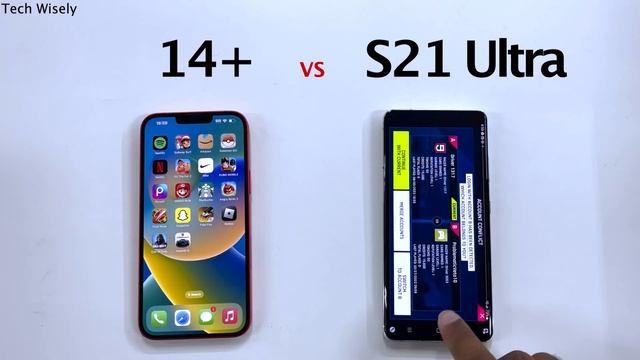 iPhone 14 Plus vs SAMSUNG S21 Ultra Speed Test смотреть онлайн