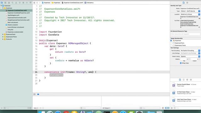 03 Core Data - Entity Subclass - Expenses App - Single Entity смотреть онлайн