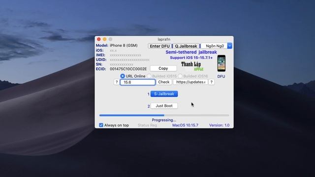 Jailbreak iOS 15.0 - 15.7 .1+ by lapra1n Tool MacOS смотреть онлайн