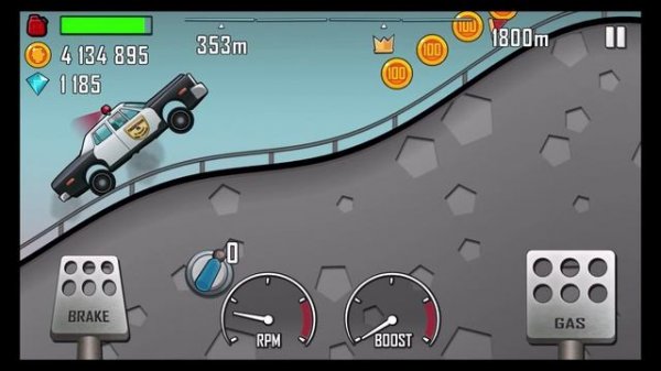 Hill Climb Racing - Part 6 - Police Car - Gameplay Walkthrough Video (iOS Android)