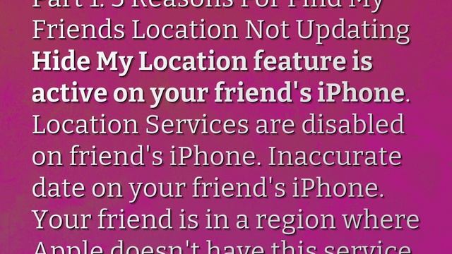 Why is Find My iPhone not updating someone's location? смотреть онлайн