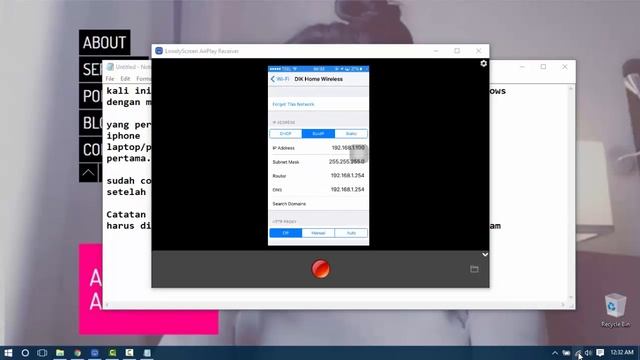 Cara menggnukan AirPlay Mirror for Windows di Iphone IOS 9.3.1 смотреть онлайн