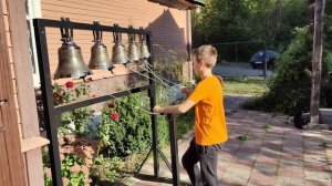 Серафим Пугачев звонит в новые колокола в храме Покрова Пресвятой Богородицы г. Ясногорск