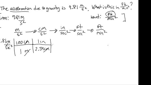 What is the acceleration of gravity in units of ft/min^2? смотреть онлайн