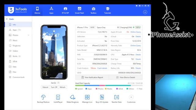 Face ID diagnosis of Apple iPhone 11 Pro смотреть онлайн