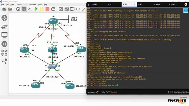147. CCNP Encore + Enarsi | HA - HSRP - Configuration Lab | CCNP Full Course in Hindi смотреть онлайн