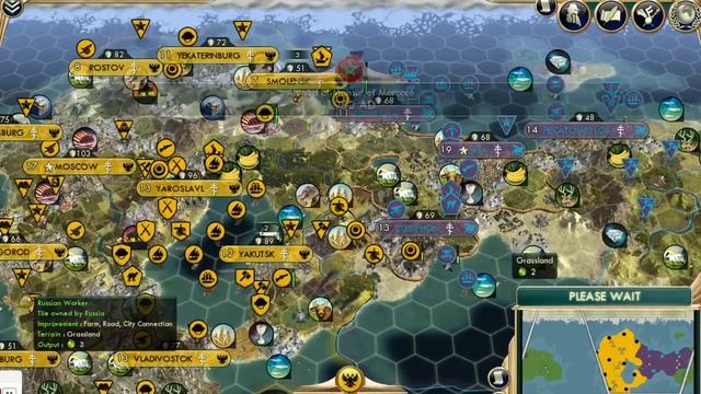 Civilization AI only battle Russia vs Parthian Round 1 Game 4 смотреть онлайн