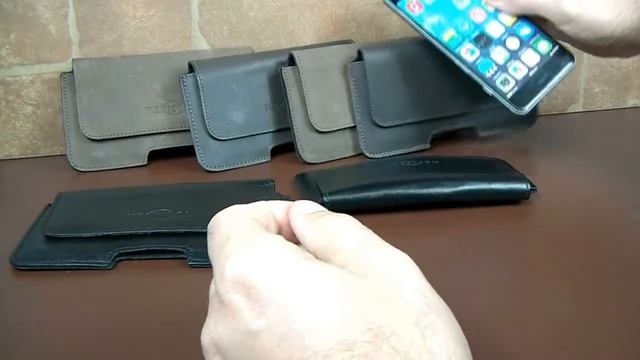 APPLE IPHONE 6s Plus - Herisson Genuine Real Leather Belt Loop Holster Pouch Case Cover смотреть онлайн