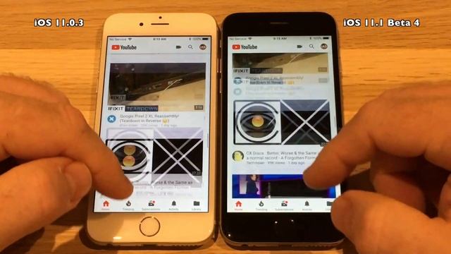 iPhone 6 : iOS 11.0.3 vs iOS 11.1 Beta 4 (GM?) / Public Beta 4 Speed Test with Benchmark Results смотреть онлайн