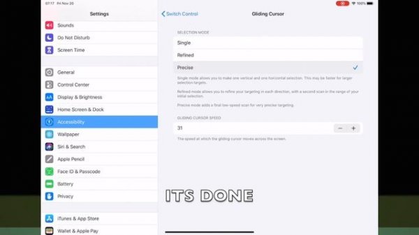 HOW TO CHANGE GLIDING CURSOR SELECTION MODE IN IPADOS 13.6 (IPAD)