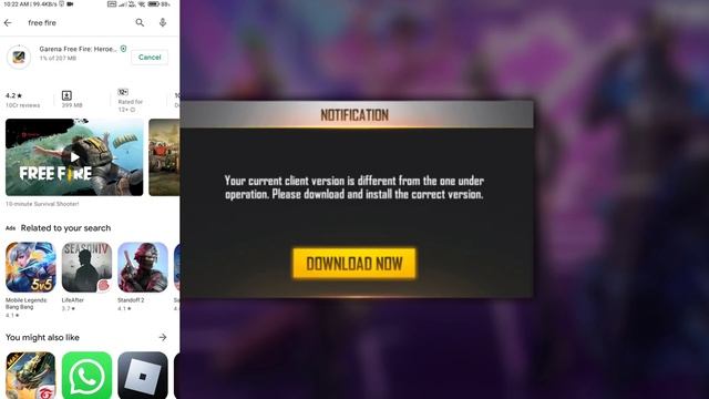 😍✌'NEW VERSION DETECTED PROCEED TO DOWNLOAD PROBLEM' SOLUTION | HOW TO UPDATE FREE FIRE TAMIL смотреть онлайн