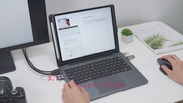 iPad Pro12.9" Aluminum Keyboard Case with Trackpad&8-in-1 Hub Docking Function смотреть онлайн