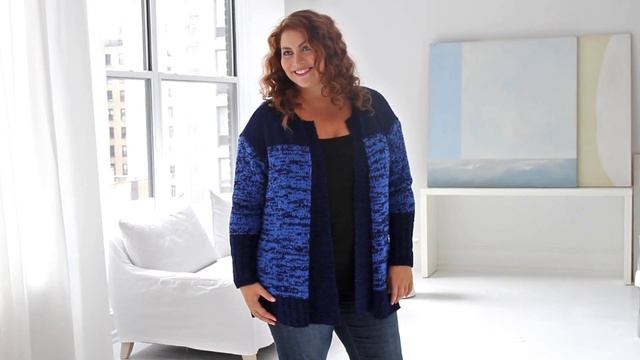 Curvy Girl Subtle Texture Cardigan смотреть онлайн