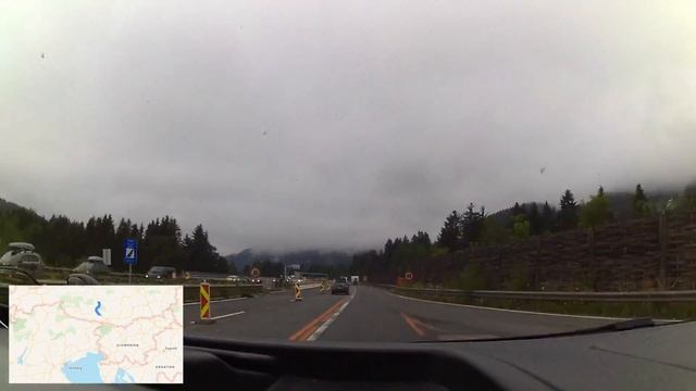 Driving from Rjieka, Croatia to Munich, Germany (90x timelapse + map) смотреть онлайн