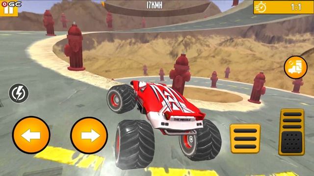 Monster Mountain Climb Hill Climb Truck 4x4 - Impossible Stunts Car Tracks - Android GamePlay смотреть онлайн
