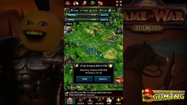 Annoying Orange plays Game of War! смотреть онлайн