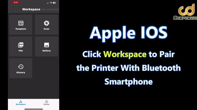 AYIN Thermal Label Printer AD240bt Bluetooth Setup For Smartphone Apple IOS смотреть онлайн