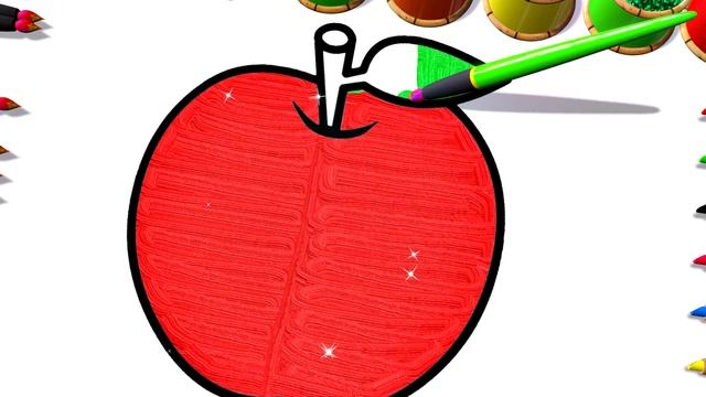 Apple Drawing and Coloring Pages | Akn Kids House смотреть онлайн