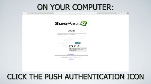 SurePassID Login with Push Authentication (iOS) смотреть онлайн