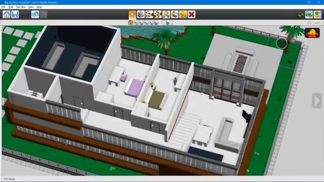LEGO MOC - Big Summer House - Made In LEGO Digital Designer (Overview) смотреть онлайн