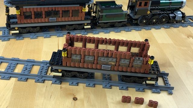 Lego MOC - Western Train Passenger Car - Matching My 79111 Lone Ranger Steamtrain Speed Build