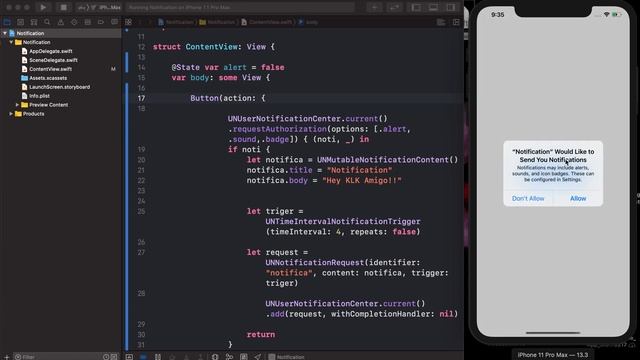 SwiftUI Tutorial: Alert Notification + ObservableObject + Environmentobject смотреть онлайн