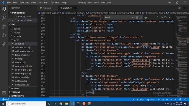 26 FULL STACK TRAINING IN HINDI CONVERTING HTML TO EJS смотреть онлайн