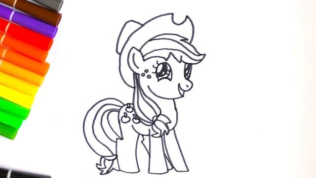 Эплджэк из «My Little Pony”. Рисуем вместе. #applejack #mylittlepony