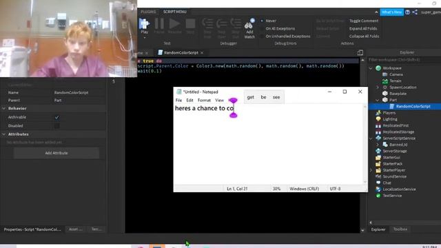 How to make random color changing script (Roblox Studio) смотреть онлайн
