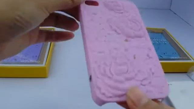 Pink 3D Blossom Decorated iPhone 4S Hard Case for Girls смотреть онлайн