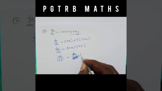 DIFFERENTIAL EQUATIONS | VARIABLE SEPARABLE METHOD | SOLUTIONS | TNSET 2021 | PGTRB MATHS | POLYTE смотреть онлайн