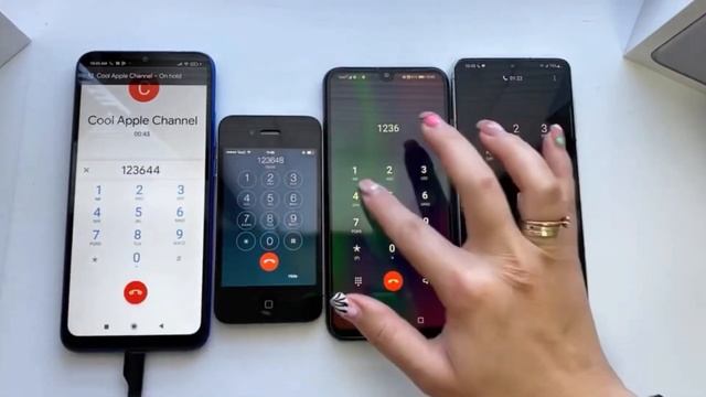 iPhone 4 vs Xiaomi Redmi 9C vs Honor 10 Lite vs Samsung S21 / incoming & outgoing calls смотреть онлайн
