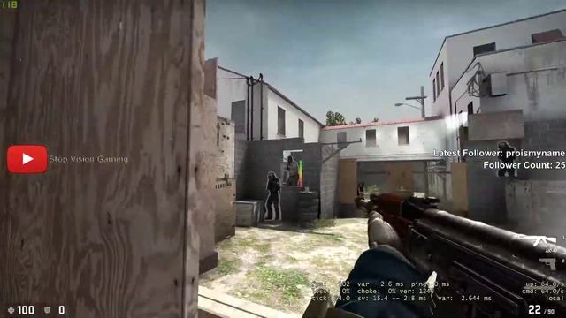 Counter-Strike: Global Offensive (Gun Range, 64 Tick, AK-47) In 0:25.300 смотреть онлайн