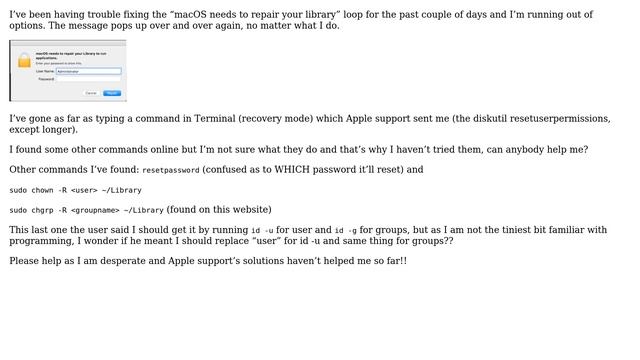 Apple: "macOS needs to repair your library" error loop on Mojave upgrade смотреть онлайн