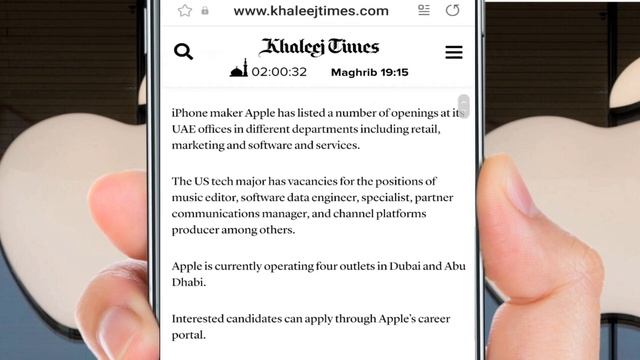 UAE jobs: Apple lists several vacancies for Dubai, Abu Dhabi operations The roles range from softwa смотреть онлайн