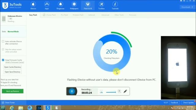 How To Flash iphone.4,4s,5,5s,6,6s,7,7s ....(EASY METHOD) смотреть онлайн