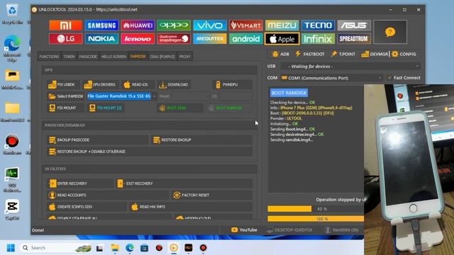 hello bypass iphone 7 plus wifi UNLOCKTOOL смотреть онлайн