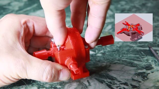 Дифференциал на 3d принтере. Differential printed on a 3d printer. смотреть онлайн