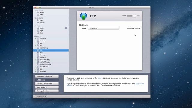 Mountain Lion Server Part 16: FTP смотреть онлайн