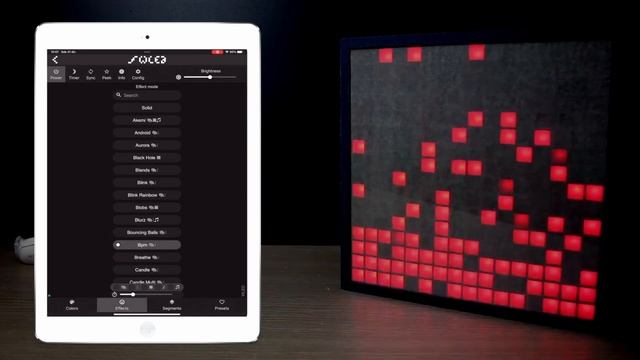 WLED Super Cool Effects With 16x16 Neopixel Matrix