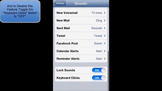 HOW TO ENABLE OR DISABLE KEYBOARD CLICKS IN IOS 6( IPHONE 5 IPOD TOUCH) смотреть онлайн