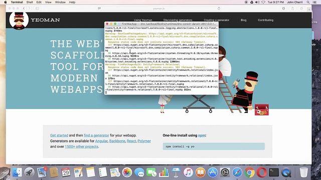 Learning ASP.NET x10 Create Your First Web Application Project Mac OSX & Yeoman Generator смотреть онлайн