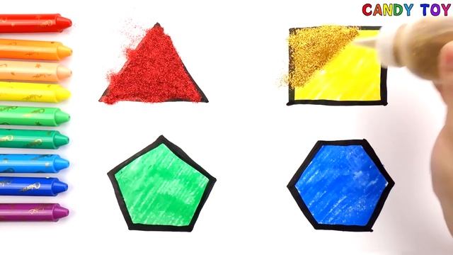 ⭐Glitter⭐Drawing for kids | ABC Apple Ice Cream❤️ Coloring for kids & learn English | Candy Toy Art смотреть онлайн