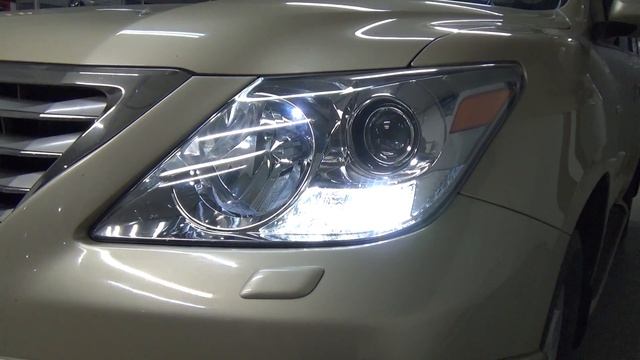 LEXUS LX 570 2007-2012 передние фары FULL LED. ПТФ TOYOTA смотреть онлайн