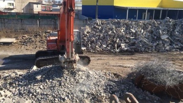 Крашер, переработка ЖД шпал, г. Ярославль