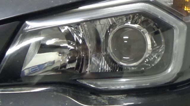 Subaru Forester IV - BI led HELLA 3R LED mini вместо моно ксенона. Покраска масок в чёрный мат. смотреть онлайн