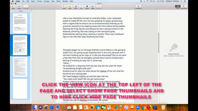 HOW TO SHOW OR HIDE PAGE THUMBNAILS IN PAGE APP MAC смотреть онлайн