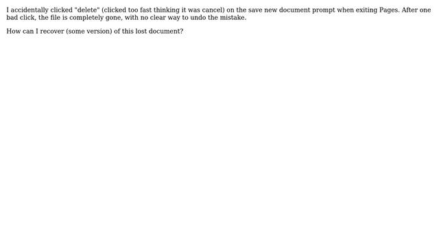 Apple: How to recover an accidentally deleted new pages document? смотреть онлайн