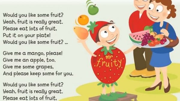 English songs for children: Would you like some fruit