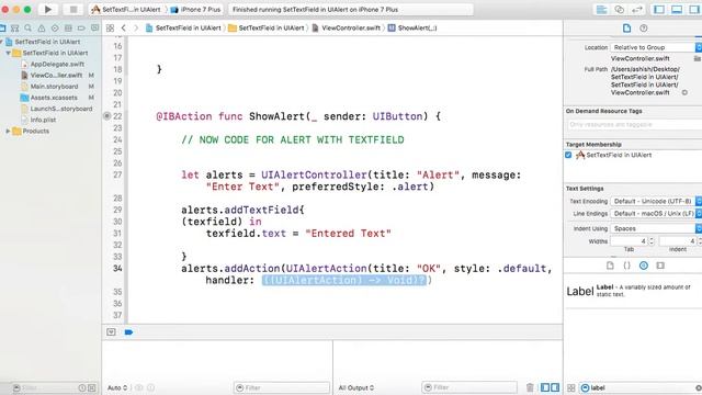 How to add TextField in UIAlertView Swift iOS | iOS Development смотреть онлайн